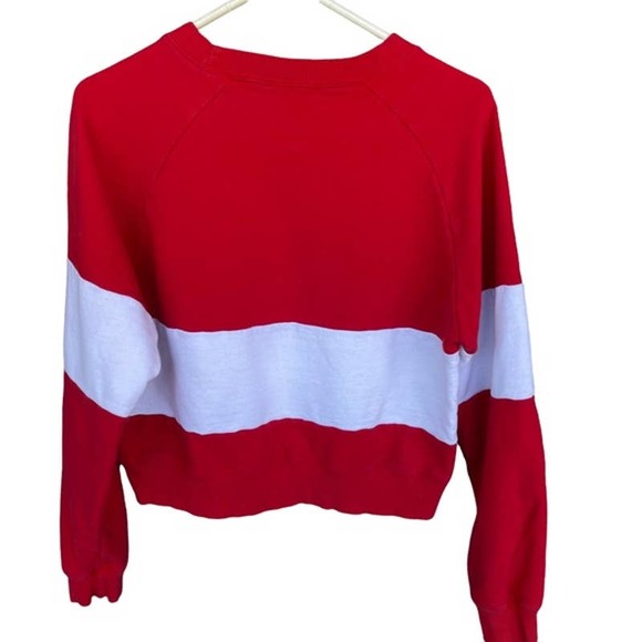 John Galt Sweater Adult One Size Red White Sweatshirt Flag - Picture 2 of 6
